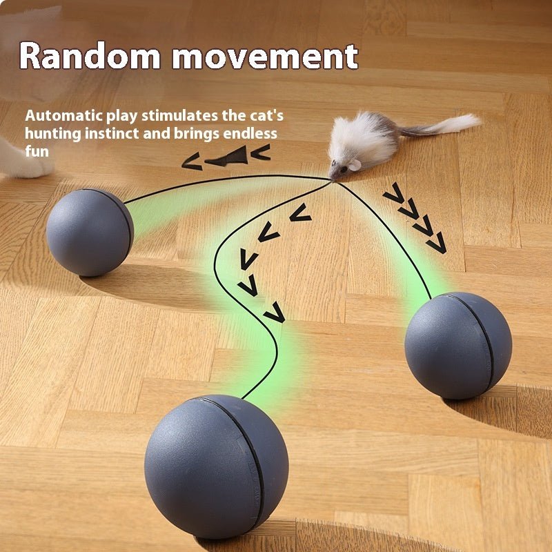 Cat Toys Mouse Teaser Ball Funny Moving Toy For Pets Cat Dog Electric Teaser Ball Automatic Intelligent Rolling Ball Pet Products - Zambeel