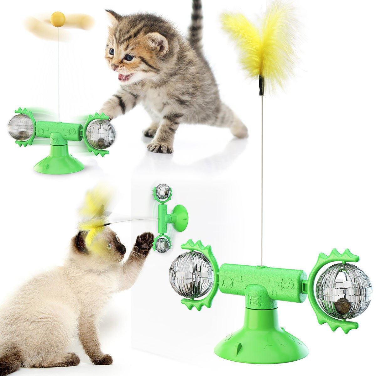 Cat Turntable Cat Windmill Toy Glowing Toy - Zambeel