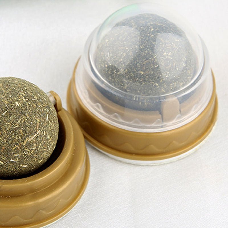 Catnip Balls Cat Treats Rotary Molar Teeth Cleaning - Zambeel