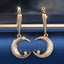 Champagne Gold Star And Moon Earrings Design Sense - Zambeel