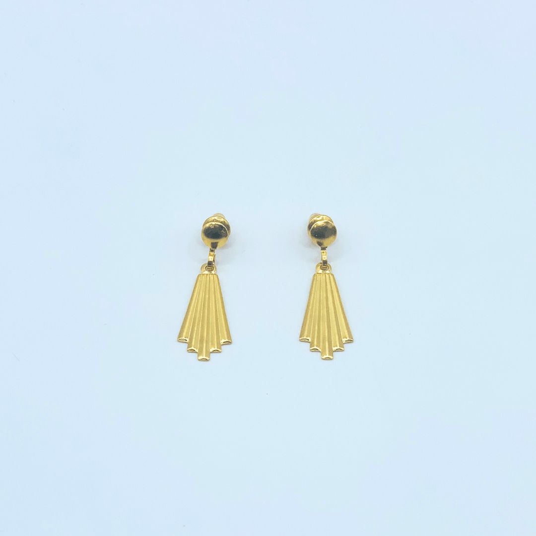 Chandelier Drop Gold Earring | Stainless Steel | 18K Gold Plated - Zambeel