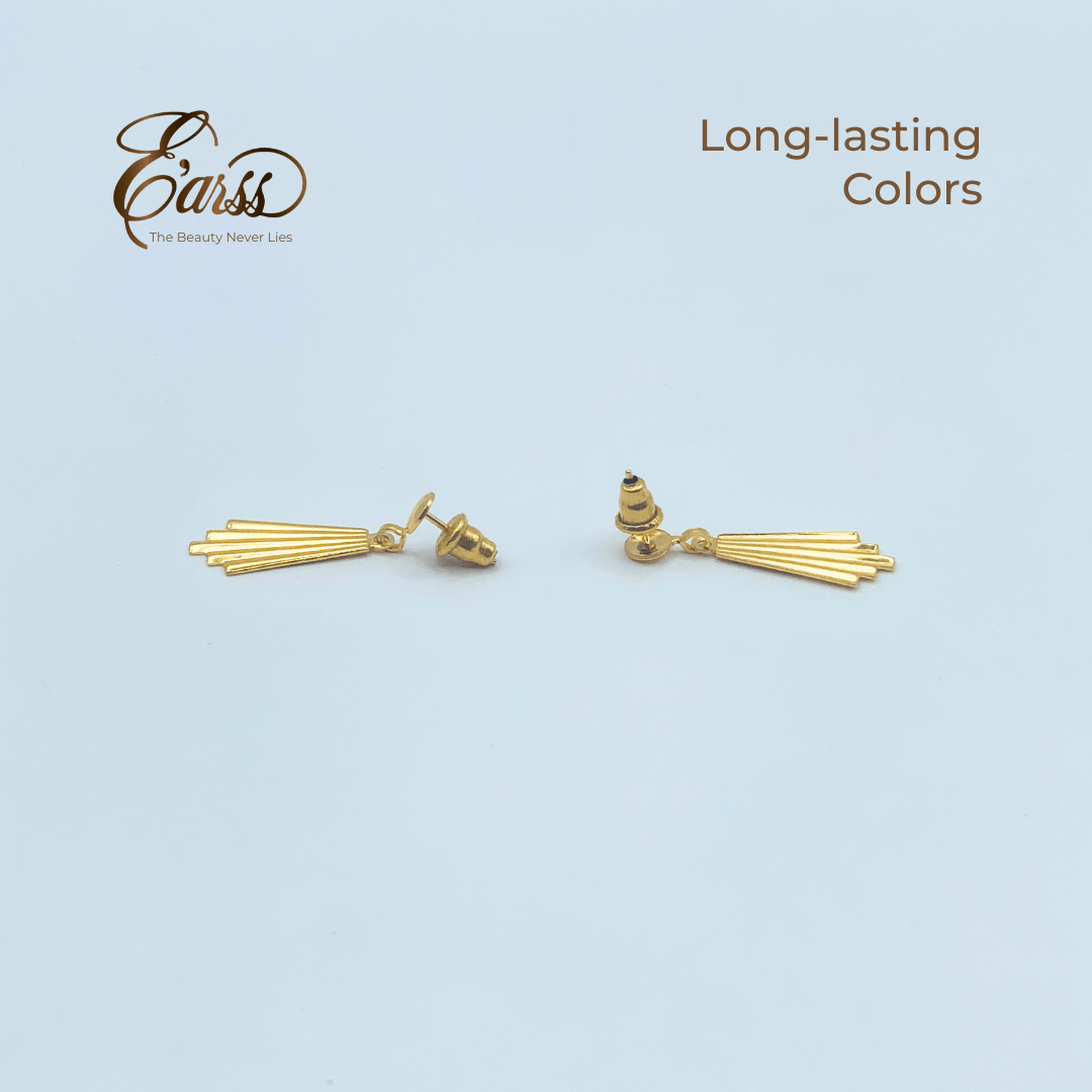 Chandelier Drop Gold Earring | Stainless Steel | 18K Gold Plated - Zambeel