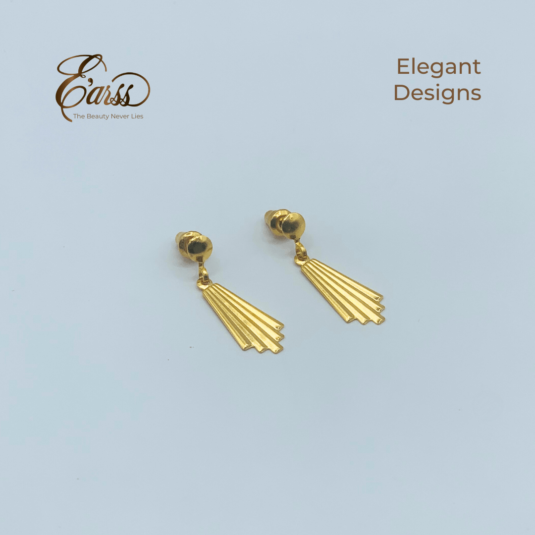 Chandelier Drop Gold Earring | Stainless Steel | 18K Gold Plated - Zambeel