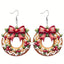 Christmas Cookie Wreath Acrylic Earrings - Zambeel