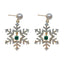 Christmas Snowflake Finely Inlaid Pendant Stud Earrings - Zambeel