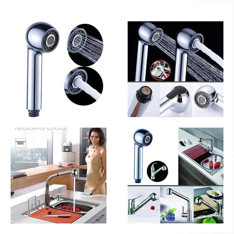 Chrome Kitchen Tap Spare Faucet Pull Out Spray Shower Head - Zambeel