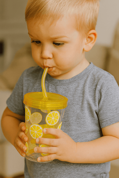 Citrus Slice Cup with Straw - Zambeel