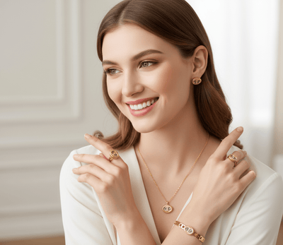 Classic Double Initial Jewelry Set - Zambeel