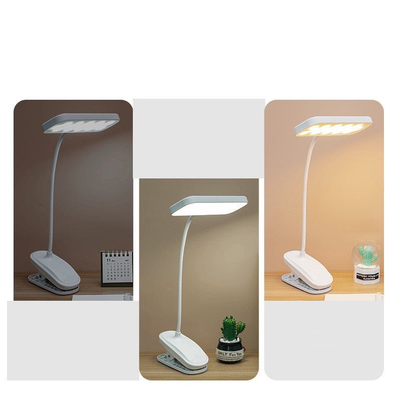 Clip - on LED Table Lamp Rechargeable Plug - in Reading Bedside Lamp In Student Dormitory - Zambeel