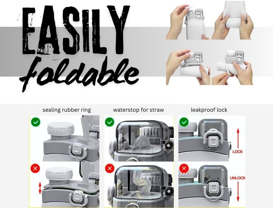 Collapsible Silicone Water Bottle - Zambeel