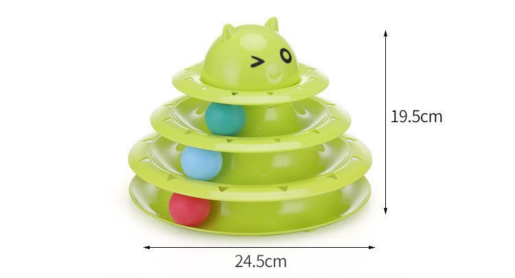 Color Cat Toy Cat Toy Three - layer Round - Zambeel