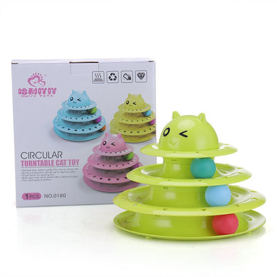 Color Cat Toy Cat Toy Three - layer Round - Zambeel