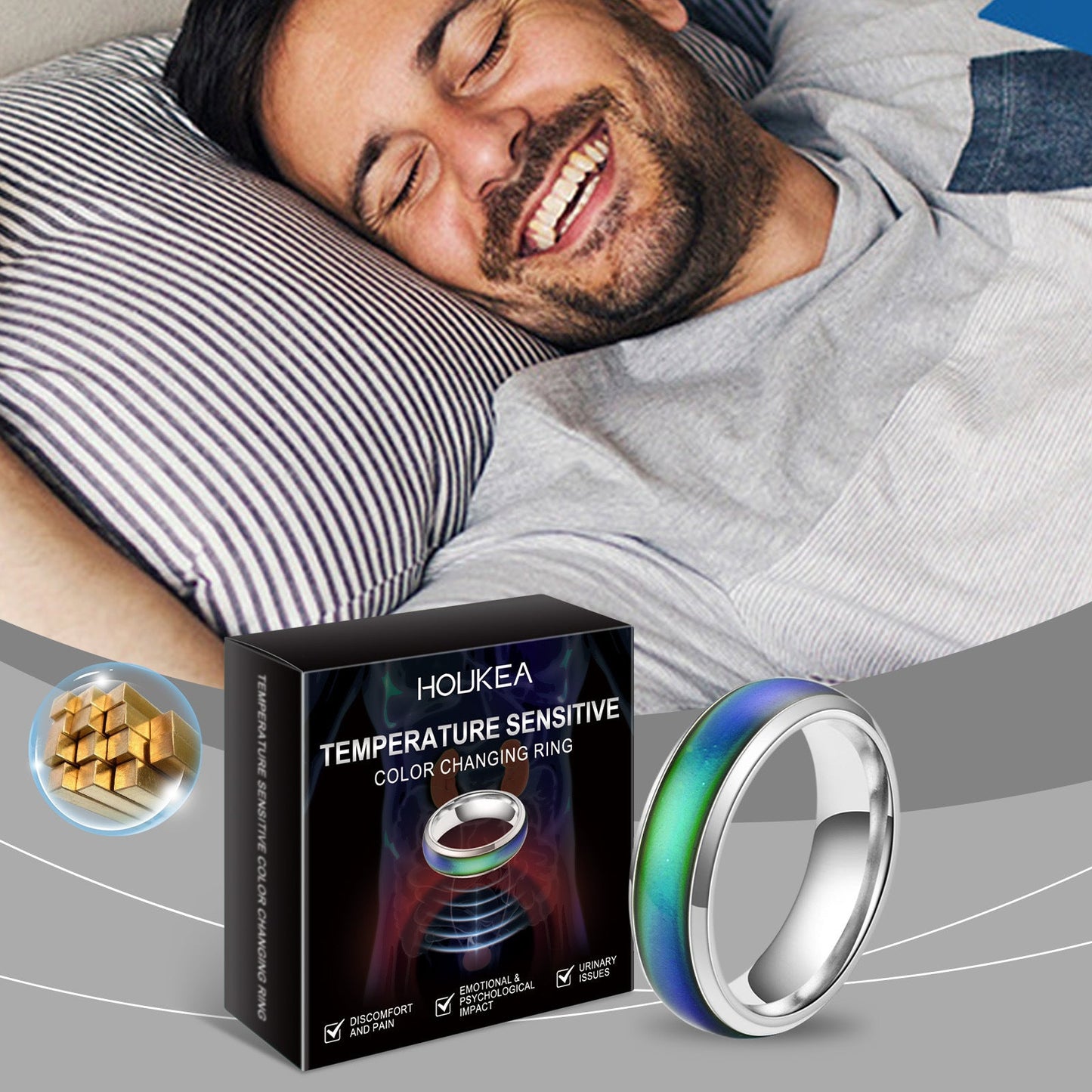 Color Changing Ring Portable Fashion Men - Zambeel