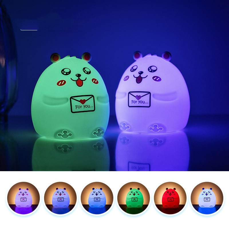 Colorful Bear Silicone Night Light Bedroom Bedside - Zambeel