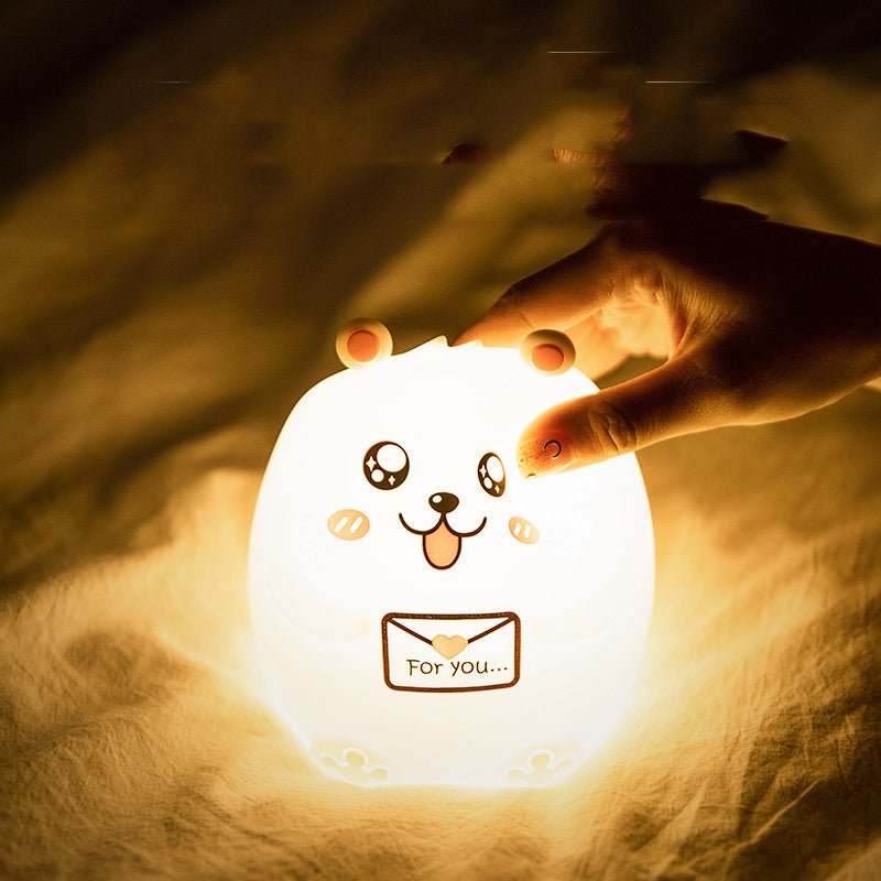 Colorful Bear Silicone Night Light Bedroom Bedside - Zambeel
