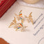 Colorful Enamel Butterfly Earrings For Women Inlaid Zircon - Zambeel
