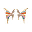 Colorful Enamel Butterfly Earrings For Women Inlaid Zircon - Zambeel