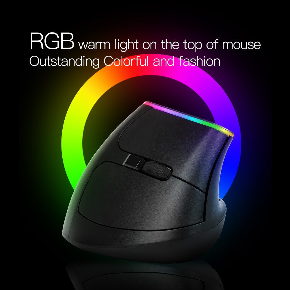 Colorful M618C RGB Vertical Wireless Ergonomic Hand - held Straight Mouse - Zambeel
