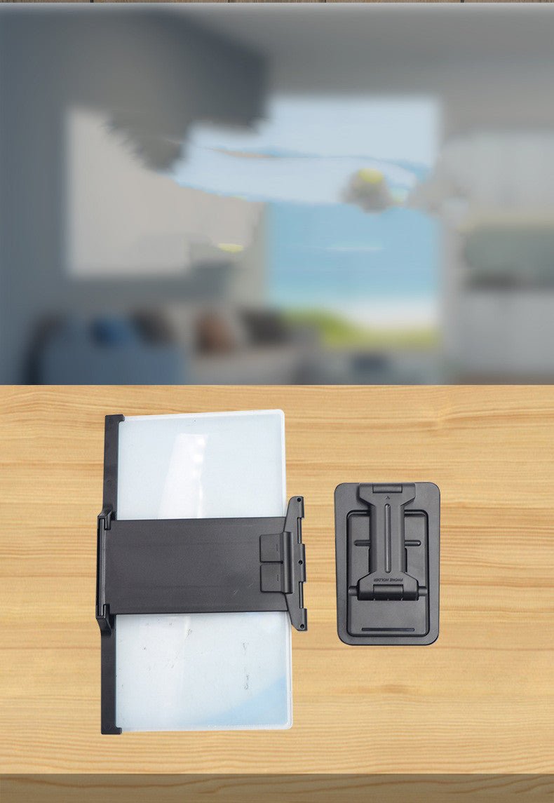 Compatible with Apple, 12 Inch Mobile Phone Screen Amplifier For IPad Movie Folding Shading 3D Screen Mobile Phone Amplifier Magnifier Cellphone Holder - Zambeel