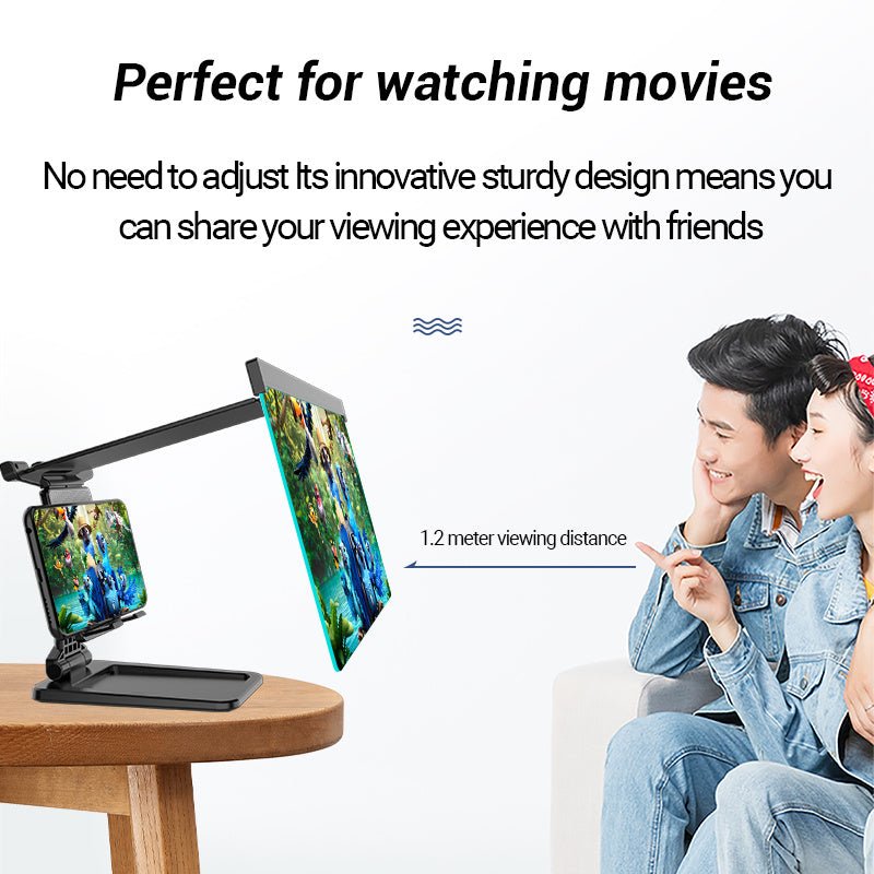 Compatible with Apple, 12 Inch Mobile Phone Screen Amplifier For IPad Movie Folding Shading 3D Screen Mobile Phone Amplifier Magnifier Cellphone Holder - Zambeel