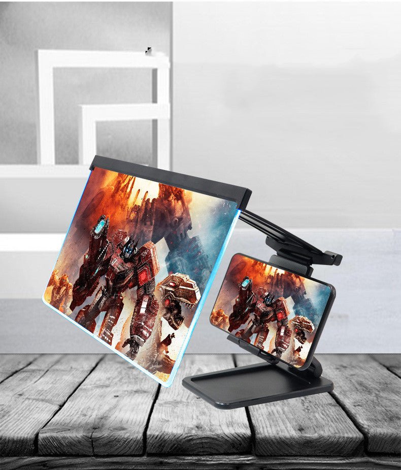 Compatible with Apple, 12 Inch Mobile Phone Screen Amplifier For IPad Movie Folding Shading 3D Screen Mobile Phone Amplifier Magnifier Cellphone Holder - Zambeel