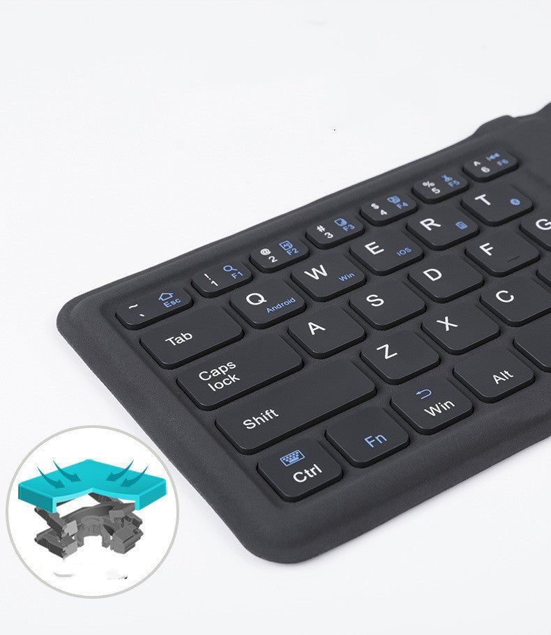 Compatible with Apple, Aerospace Folding Bluetooth Keyboard Ipad Tablet Phone Universal Office Keyboard - Zambeel