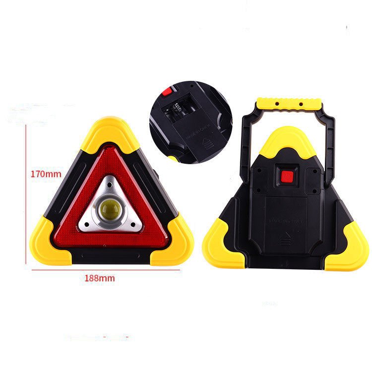 Compatible with Apple, Car Tripod Warning Sign Car Triangle Sign Auto Luminous Car Tripod Parking Reflective Solar Light - Zambeel