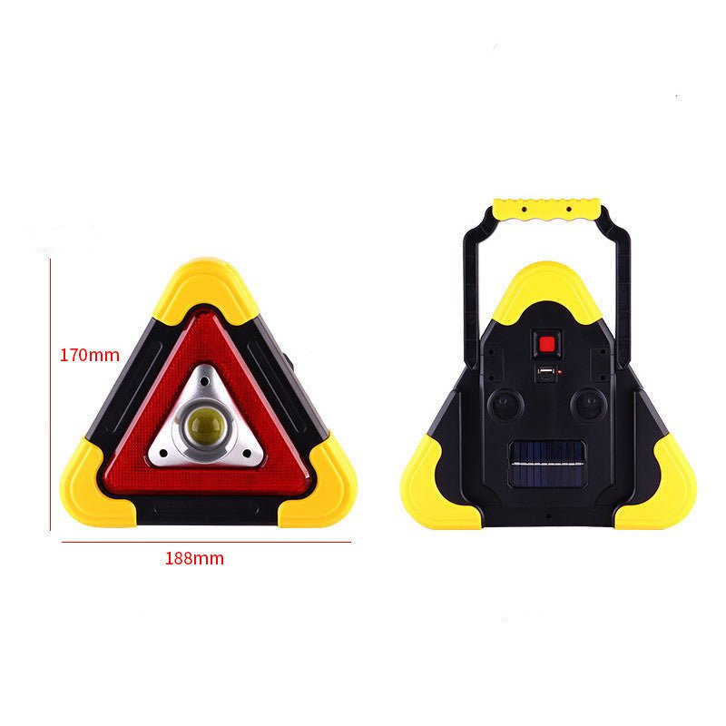 Compatible with Apple, Car Tripod Warning Sign Car Triangle Sign Auto Luminous Car Tripod Parking Reflective Solar Light - Zambeel