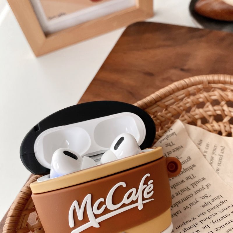 Compatible with Apple, Creative M Coffee Cup Earphone Case Soft Silicone Case - Zambeel