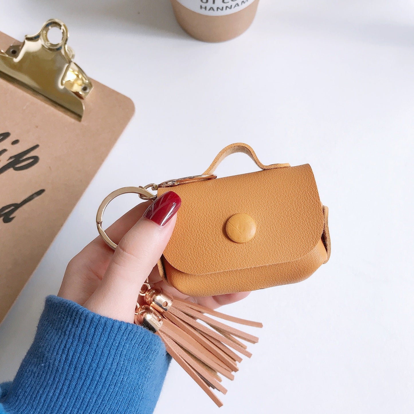 Compatible with Apple, Leather tassel Airpods Pro case - Zambeel