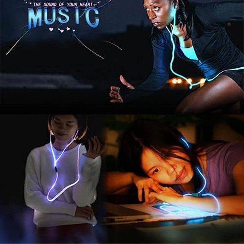 Compatible with Apple , Magic Light LED Earphone - Zambeel