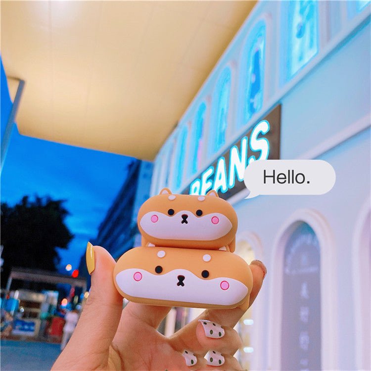 Compatible with Apple, Protective Case Wireless Bluetooth Headset Box Silicone Shell Case Personality - Zambeel