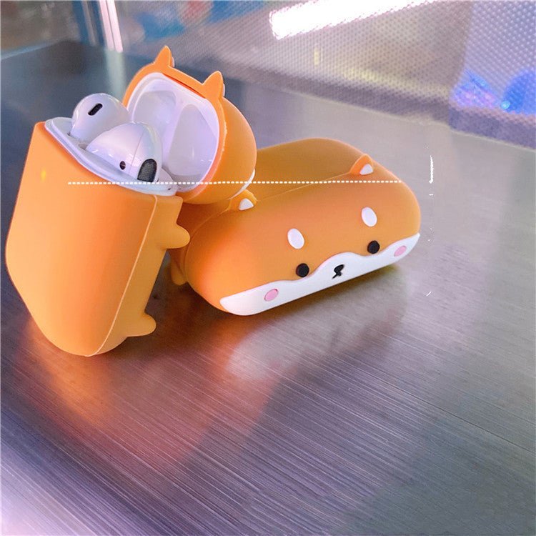 Compatible with Apple, Protective Case Wireless Bluetooth Headset Box Silicone Shell Case Personality - Zambeel