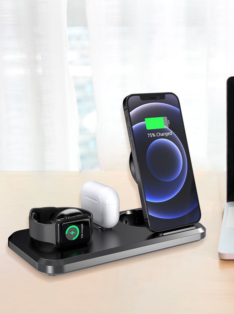 Compatible with Apple , The New 15W Three - in - one Wireless Charging Double Folding Multifunctional Wireless Charger Universal - Zambeel