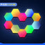 Compatible with Apple, Wireless Smart Phone Controlled LED Modular Honeycomb Light DIY Assembly Hexagonal Quantum Light Working With Android IOS System - Zambeel