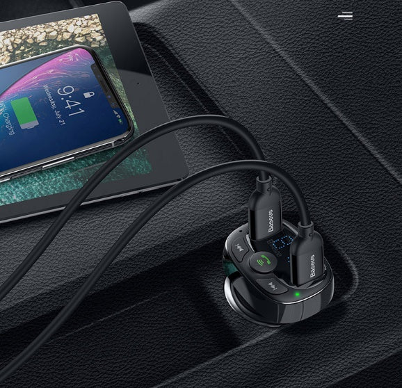 Compatible With , Car Bluetooth MP3 Charger 4.2 Dual U Car Phone Charger - Zambeel