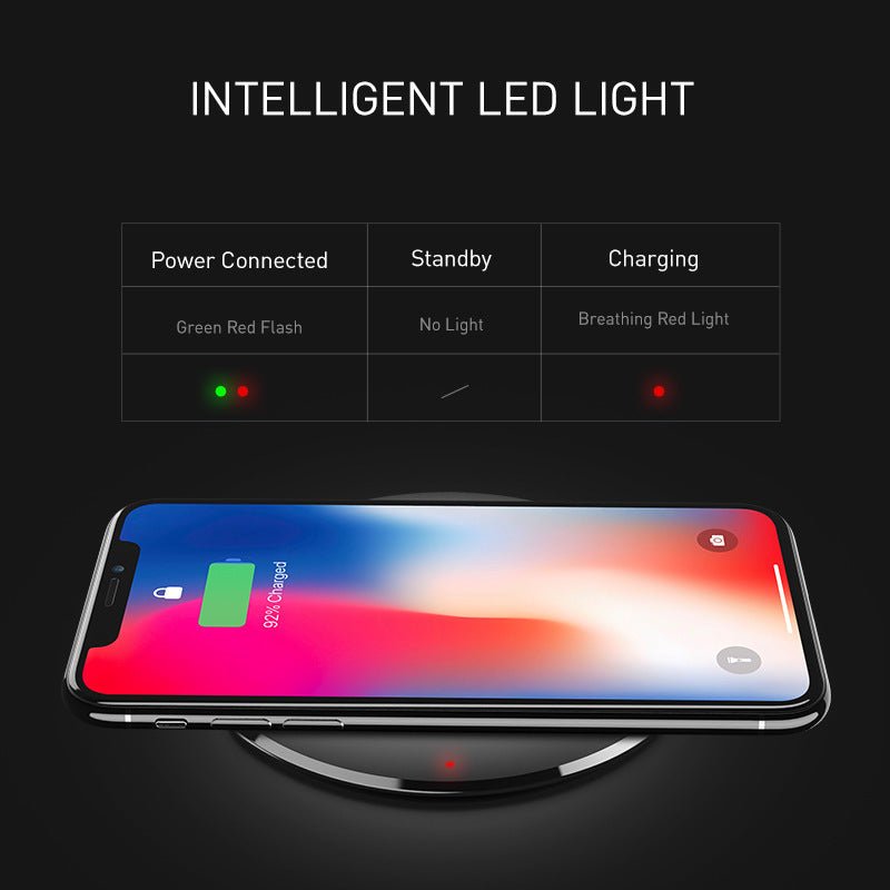 Compatible With Floveme Wireless Charger 5W For X For Round 5V1A Charger - Zambeel