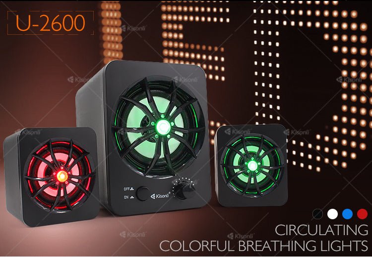 Computer Audio Glowing Colorful Light Mini Phone Speaker - Zambeel