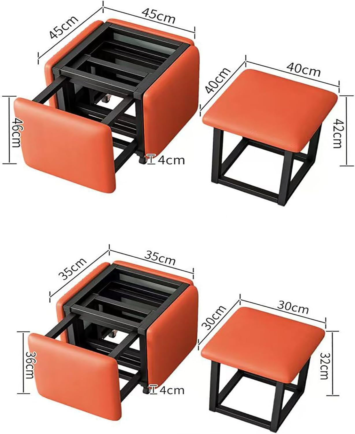 Convertible Storage Ottoman with Wheels - Zambeel