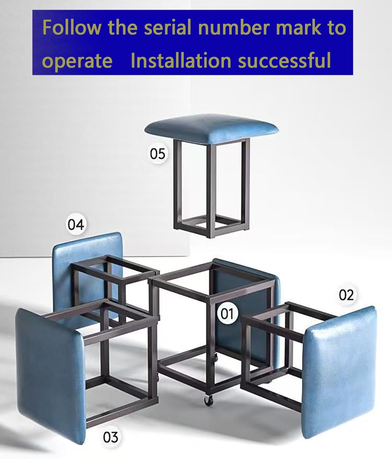 Convertible Storage Ottoman with Wheels - Zambeel