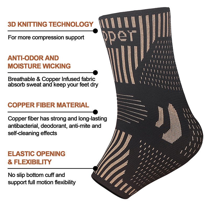 Copper Ion Ankle Support Basketball Running Climbing Sports Protective Gear - Zambeel