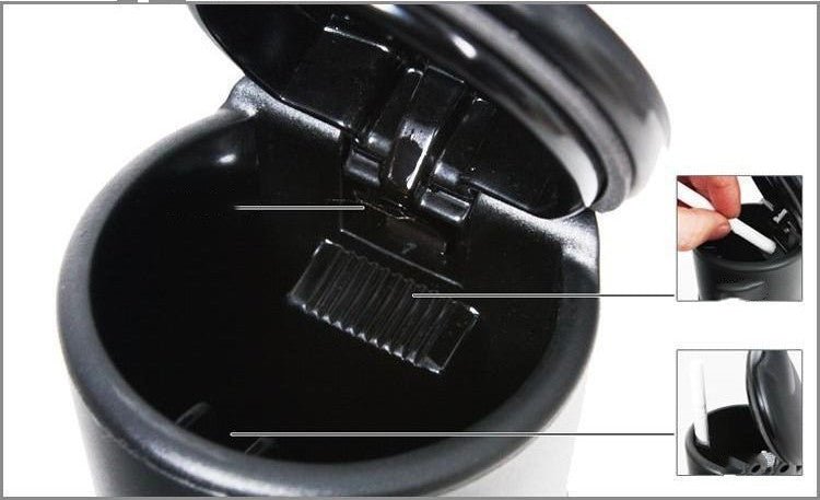 Covered Ashtray For Automobiles - Zambeel