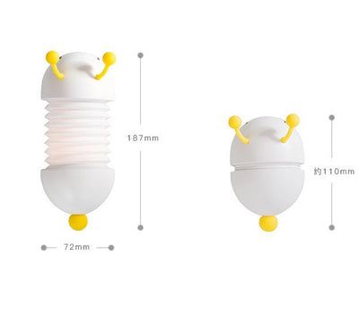 Creative Caterpillar Night Light Bedside Lamp LED USB Charging Wall Lamp with Magnet Extendable Soft Bedroom Light - Zambeel