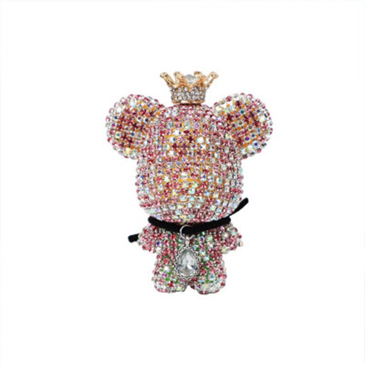 Creative Diamond - studded Bear Perfume Clip For Car Air Outlet - Zambeel
