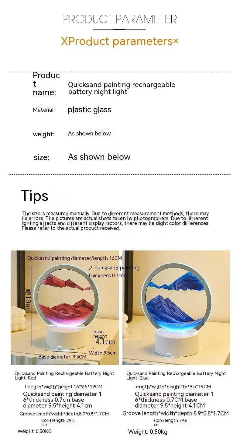 Creative Gift Quicksand Lamp Decorative Lamp - Zambeel