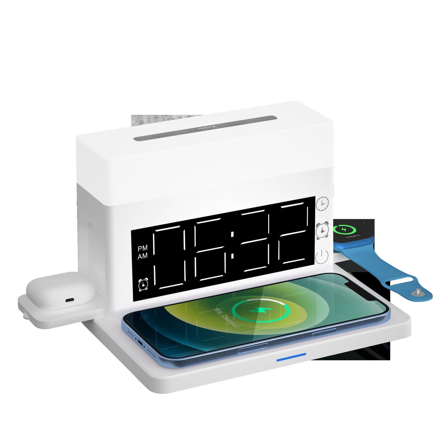 Creative Multi - function Eye Protection Small Night Light Clock Alarm Clock Six In One - Zambeel