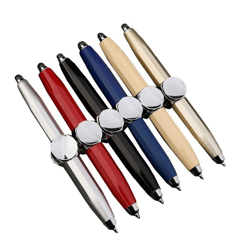 Creative Multi - Function LED Pen Spinning Decompression Gyro Metal Ballpoint Pen Fashion Office School Supplies Writing Pens - Zambeel