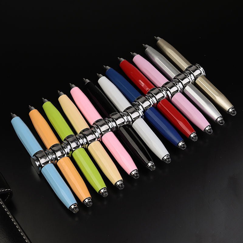 Creative Multi - Function LED Pen Spinning Decompression Gyro Metal Ballpoint Pen Fashion Office School Supplies Writing Pens - Zambeel
