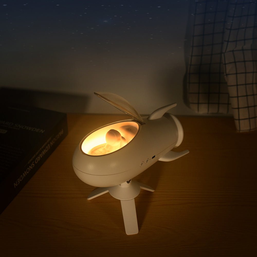 Creative Rocket Shape Bluetooth Speaker Bedroom Small Night Lamp - Zambeel