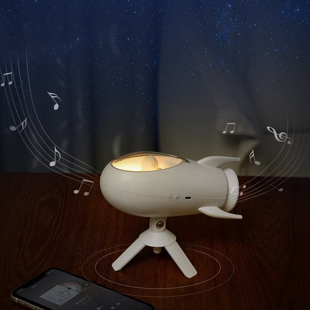 Creative Rocket Shape Bluetooth Speaker Bedroom Small Night Lamp - Zambeel